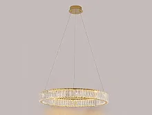 Люстра подвесная LED 8240/60 gold Newport прозрачная на 1 лампу, основание золотое в стиле современный классический американский кольца Люстра подвесная LED 8240/60 gold Newport прозрачная на 1 лампу, основание золотое в стиле современный классический американский кольца